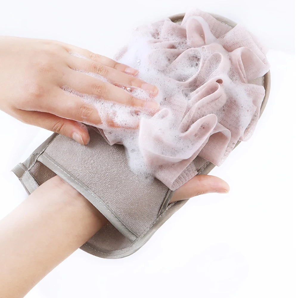 1pc Bath Gloves Double Sides Body Scrubber.