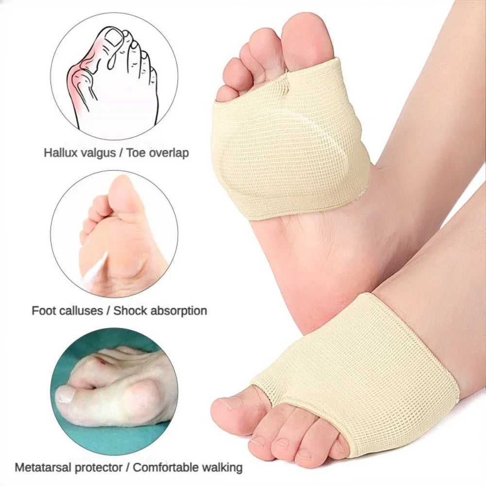 Silicone Metatarsal Pads Toe Separator Pain Relief, Foot Care Tool.