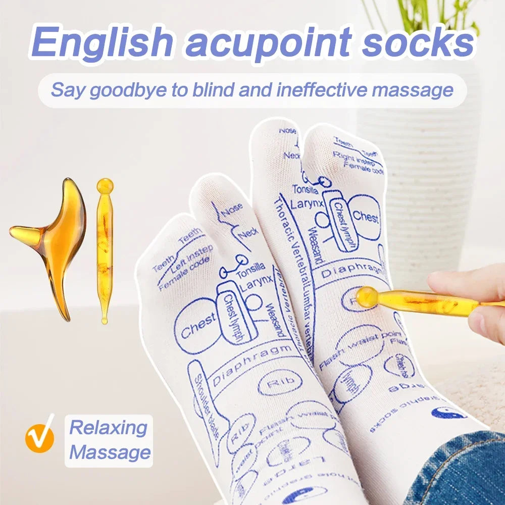 Massage Relieve Tired Feet Socks Acupressure.