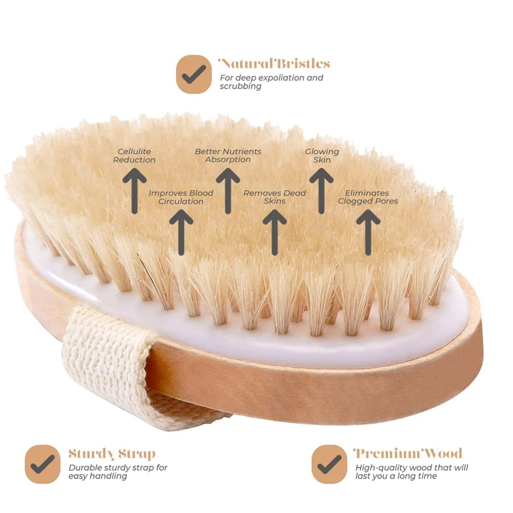 Natural Soft Bristle Bath Brush