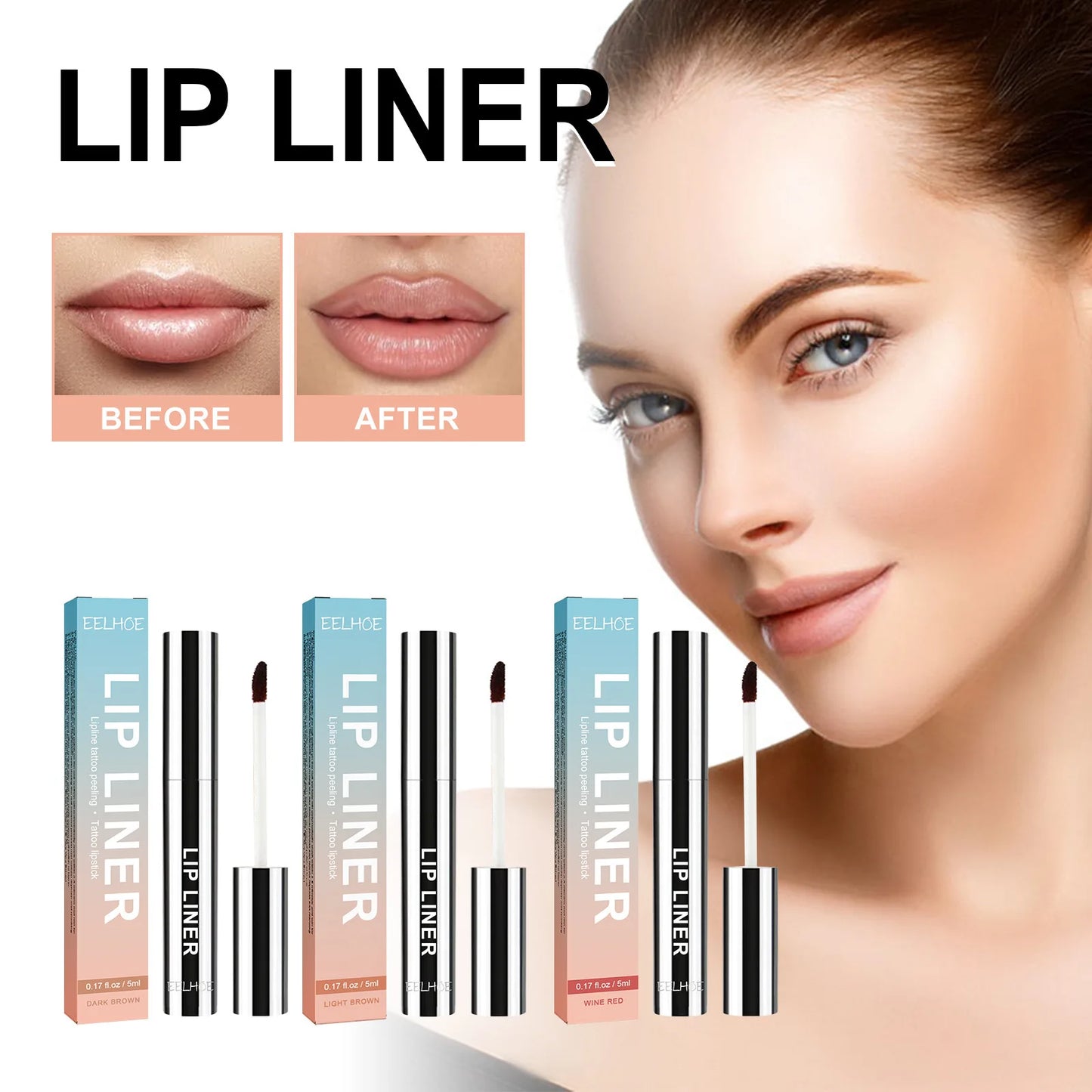 EELHOE
Long Lasting Waterproof 3 Colors Peel Off Lip Liner